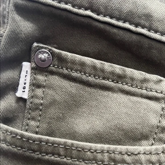 DL1961 Avery Relaxed Straight Dark Green Casual Pants - Picture 4 of 9